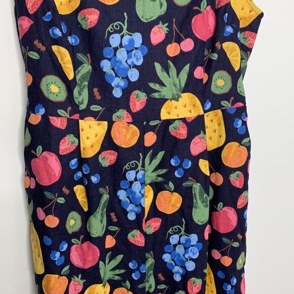 Princess Highway Retro Reboot Fruit Jumpsuit Teacher Linen Womens Size 12 AU 8US - Picture 5 of 16